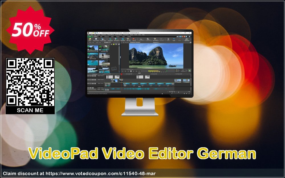 VideoPad Video Editor German Coupon, discount NCH coupon discount 11540. Promotion: Save around 30% off the normal price