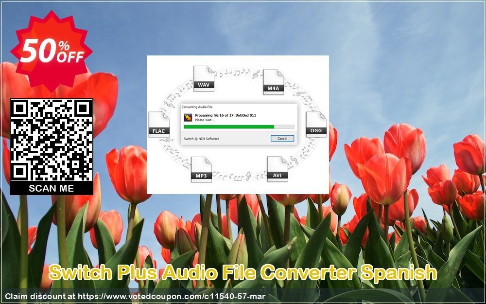 Switch Plus Audio File Converter Spanish Coupon, discount NCH coupon discount 11540. Promotion: Save around 30% off the normal price