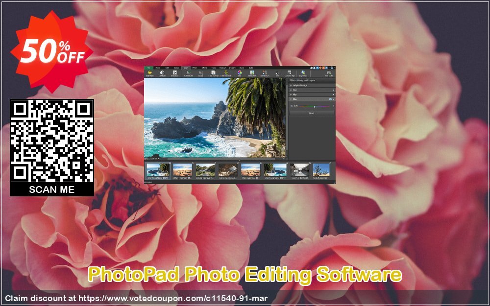 PhotoPad Photo Editing Software Coupon, discount NCH coupon discount 11540. Promotion: Save around 30% off the normal price