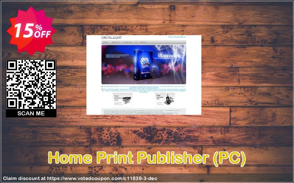 Home Print Publisher, PC  Coupon, discount Cristallight (11839). Promotion: Cristallight discount codes