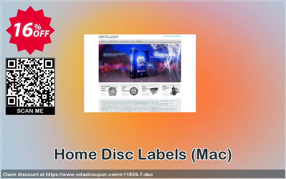Home Disc Labels, MAC  Coupon, discount Cristallight (11839). Promotion: Cristallight discount codes