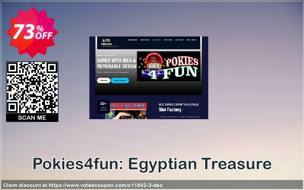 Pokies4fun: Egyptian Treasure Coupon, discount Games Pack 1. Promotion: Games Pack 1