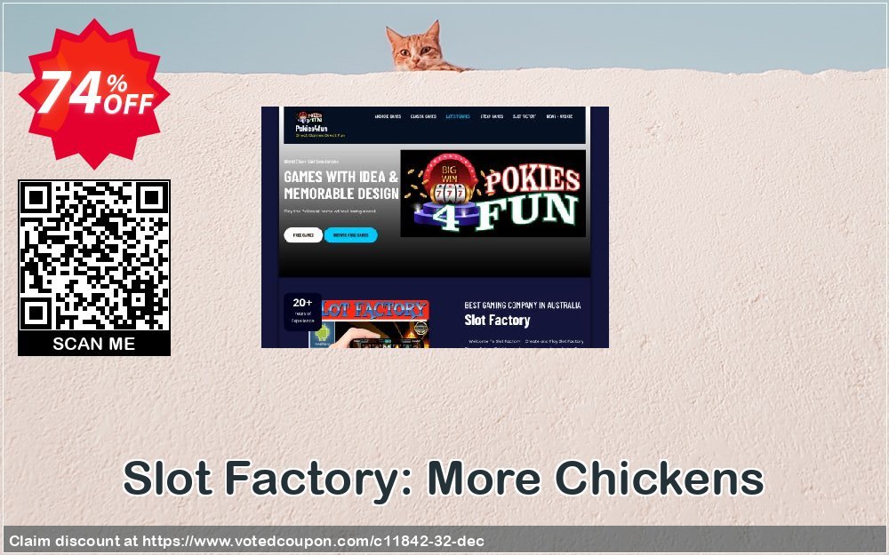 Slot Factory: More Chickens Coupon, discount Games Pack 1. Promotion: Games Pack 1