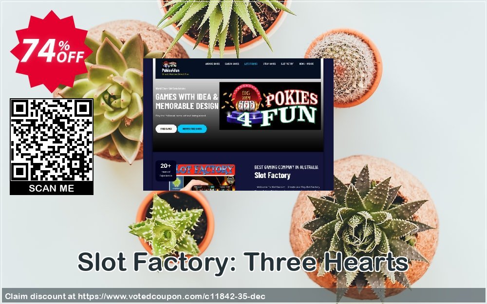 Slot Factory: Three Hearts Coupon, discount Games Pack 1. Promotion: Games Pack 1