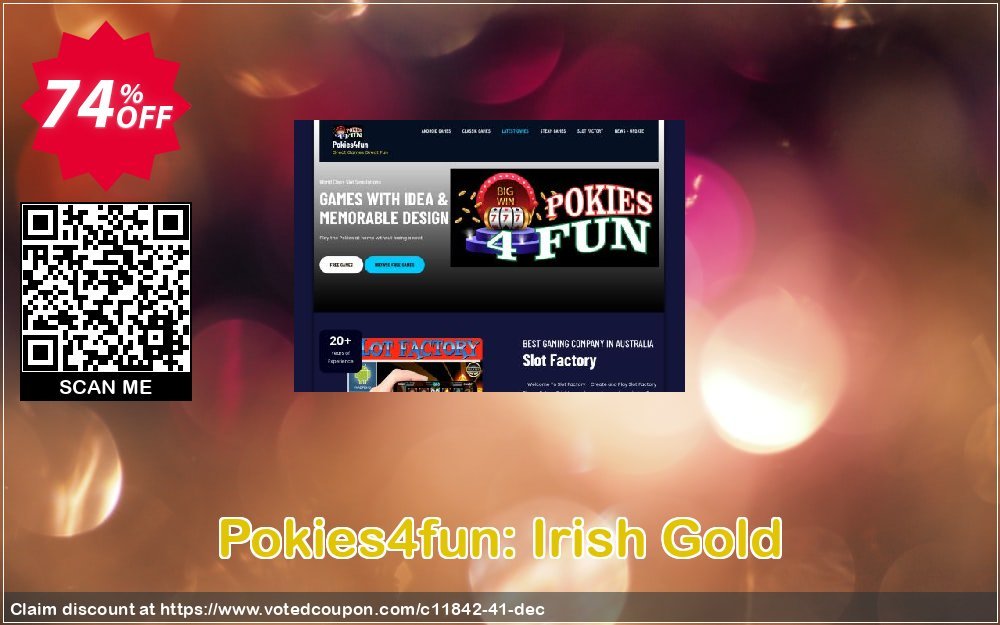 Pokies4fun: Irish Gold Coupon, discount Games Pack 1. Promotion: Games Pack 1