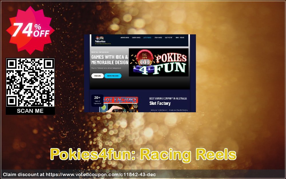 Pokies4fun: Racing Reels Coupon, discount Games Pack 1. Promotion: Games Pack 1