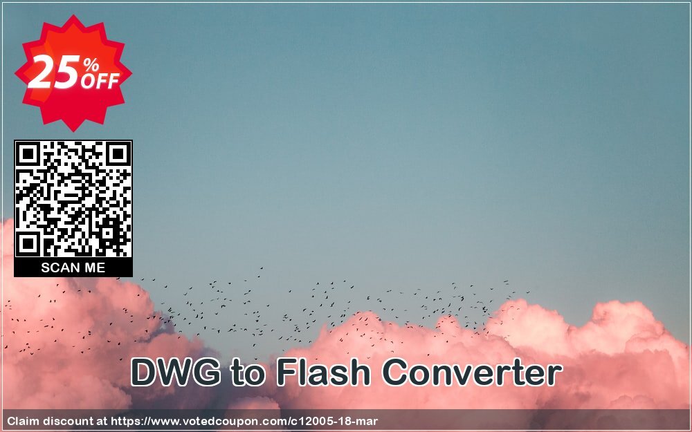 DWG to Flash Converter Coupon, discount 25% AutoDWG (12005). Promotion: 10% Discount from AutoDWG (12005)