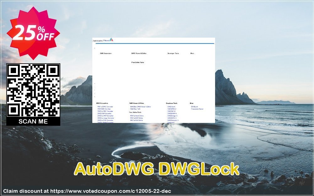AutoDWG DWGLock Coupon, discount 25% AutoDWG (12005). Promotion: 10% Discount from AutoDWG (12005)