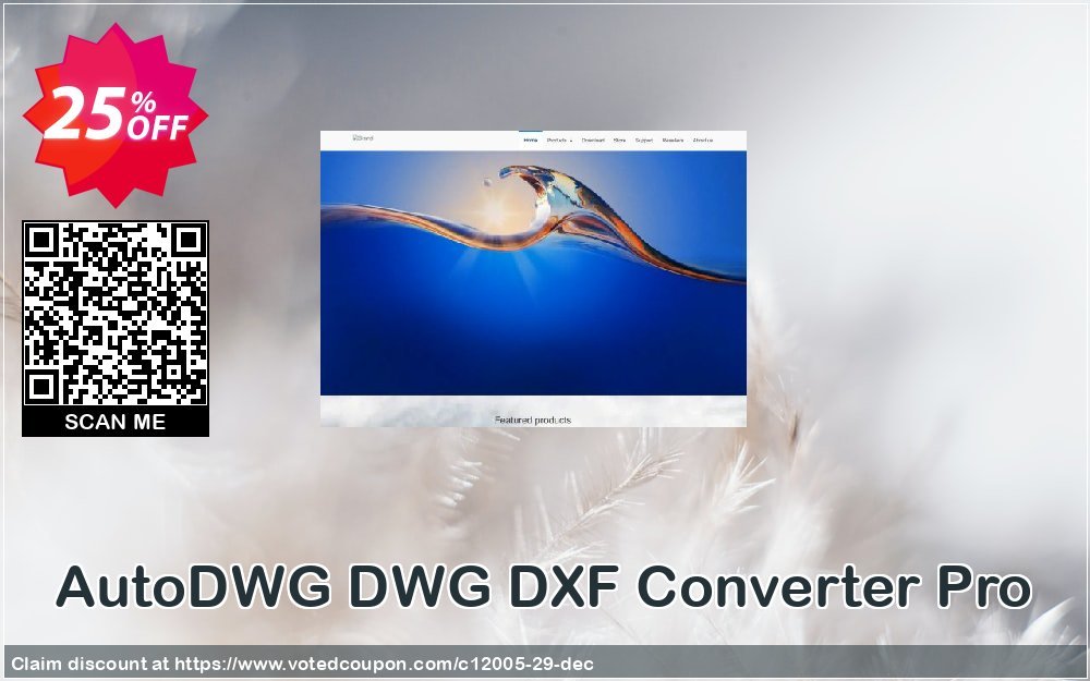 AutoDWG DWG DXF Converter Pro Coupon, discount 25% AutoDWG (12005). Promotion: 10% Discount from AutoDWG (12005)