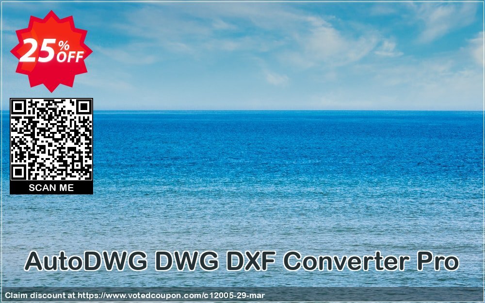 AutoDWG DWG DXF Converter Pro Coupon, discount 25% AutoDWG (12005). Promotion: 10% Discount from AutoDWG (12005)