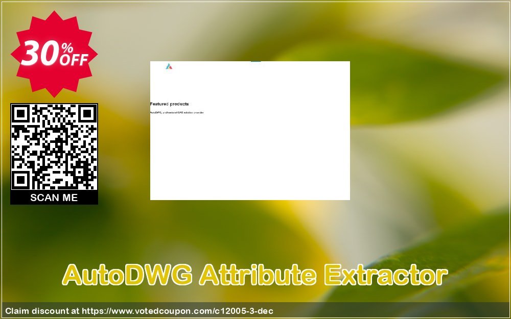 AutoDWG Attribute Extractor Coupon, discount 25% AutoDWG (12005). Promotion: 10% Discount from AutoDWG (12005)
