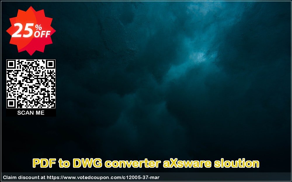 PDF to DWG converter aXsware sloution Coupon, discount 25% AutoDWG (12005). Promotion: 10% Discount from AutoDWG (12005)