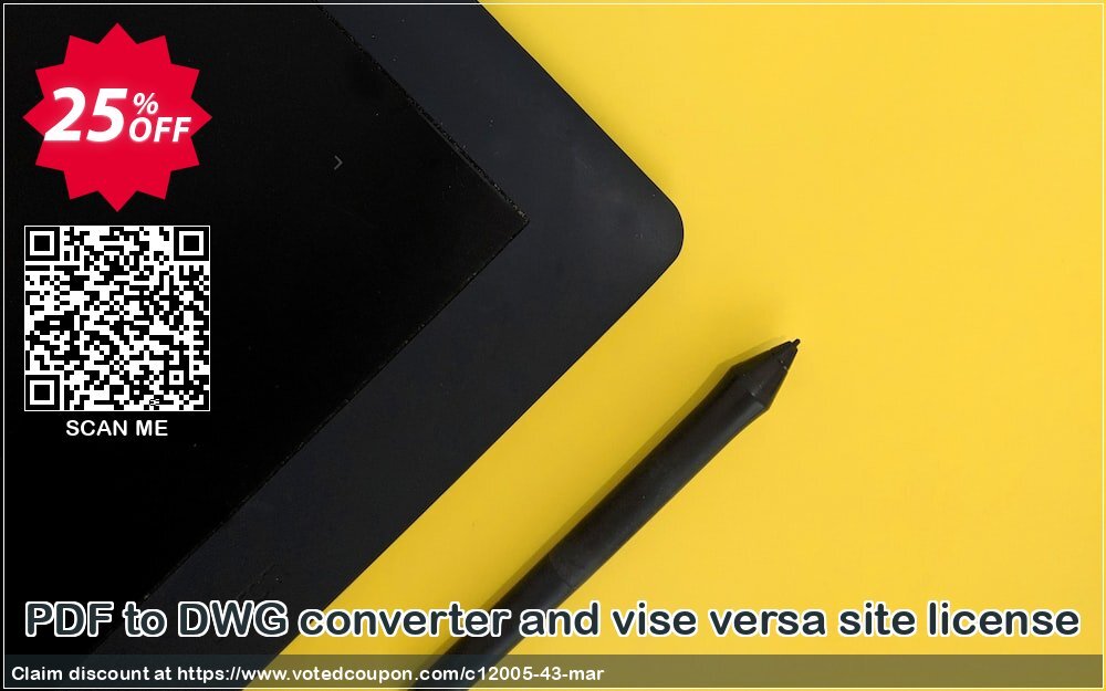 PDF to DWG converter and vise versa site Plan Coupon, discount 25% AutoDWG (12005). Promotion: 10% Discount from AutoDWG (12005)