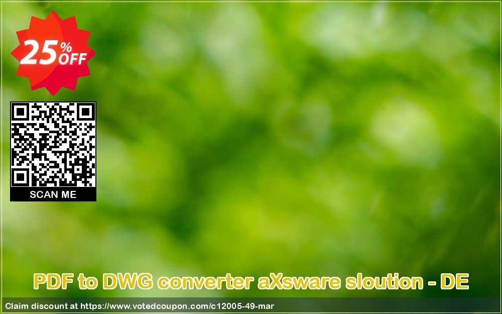 PDF to DWG converter aXsware sloution - DE Coupon Code May 2024, 25% OFF - VotedCoupon