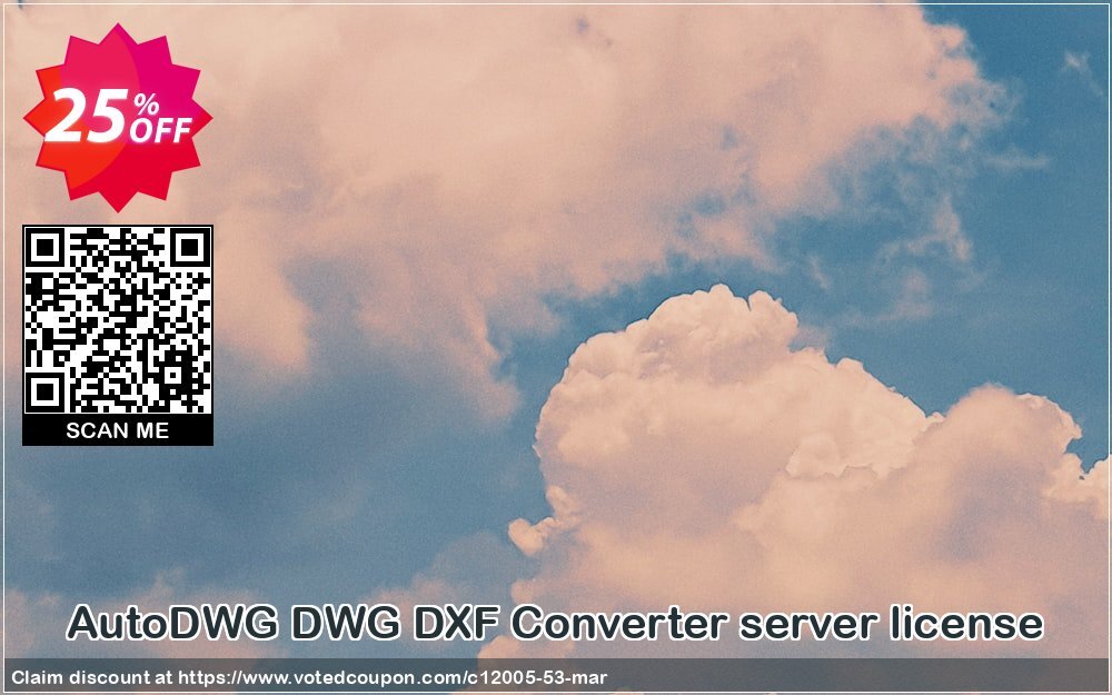 AutoDWG DWG DXF Converter server Plan Coupon, discount 25% AutoDWG (12005). Promotion: 10% Discount from AutoDWG (12005)