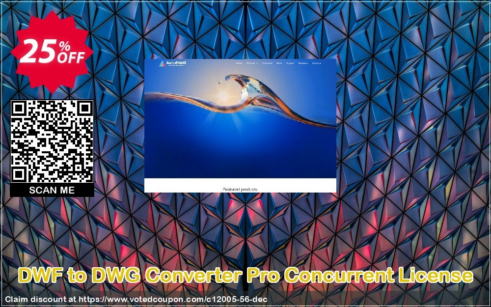 DWF to DWG Converter Pro Concurrent Plan Coupon, discount 25% AutoDWG (12005). Promotion: 10% Discount from AutoDWG (12005)