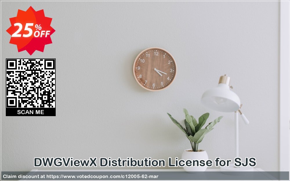 DWGViewX Distribution Plan for SJS Coupon, discount 25% AutoDWG (12005). Promotion: 10% Discount from AutoDWG (12005)