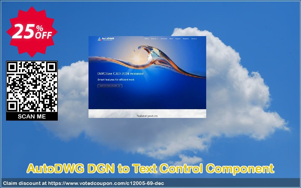 AutoDWG DGN to Text Control Component Coupon, discount 25% AutoDWG (12005). Promotion: 10% Discount from AutoDWG (12005)