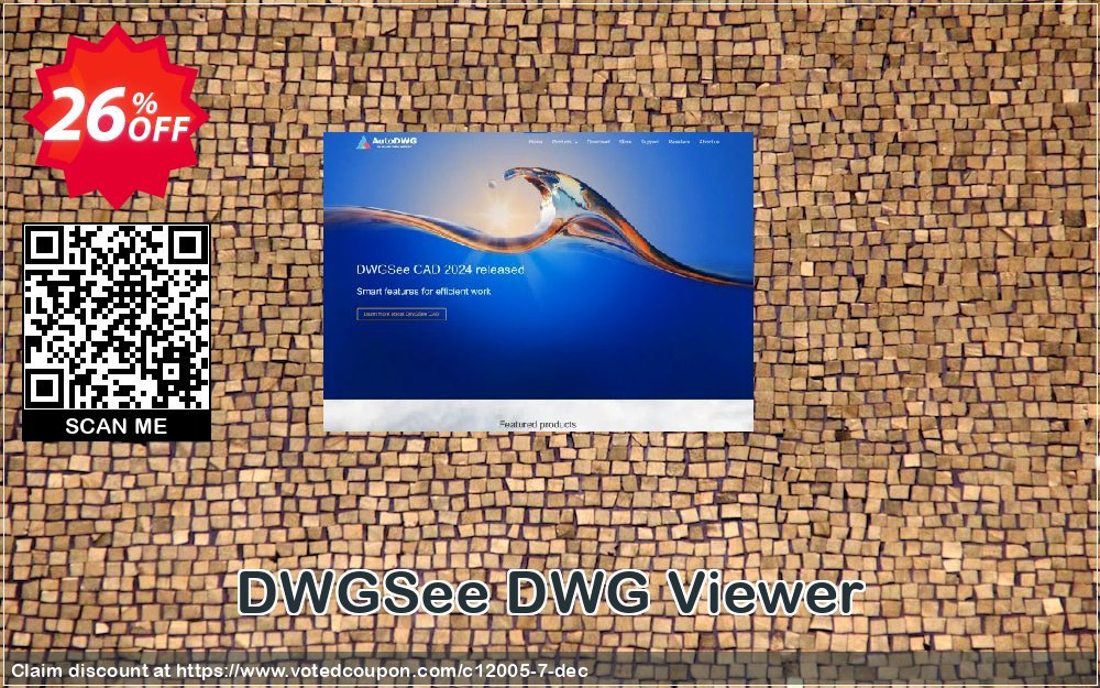 DWGSee DWG Viewer Coupon, discount 25% AutoDWG (12005). Promotion: 10% Discount from AutoDWG (12005)