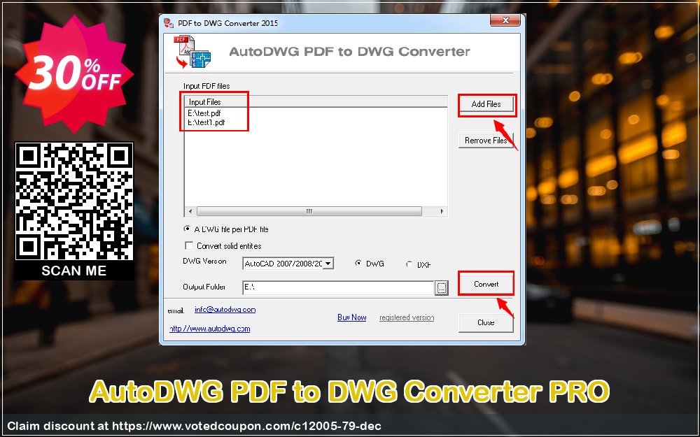 AutoDWG PDF to DWG Converter PRO Coupon, discount 25% AutoDWG (12005). Promotion: 10% Discount from AutoDWG (12005)