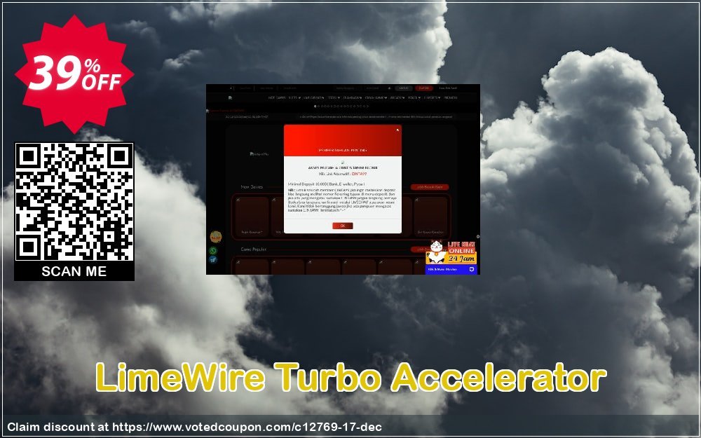LimeWire Turbo Accelerator Coupon, discount 35% discount to any of our products. Promotion: 35% discount for any of our products