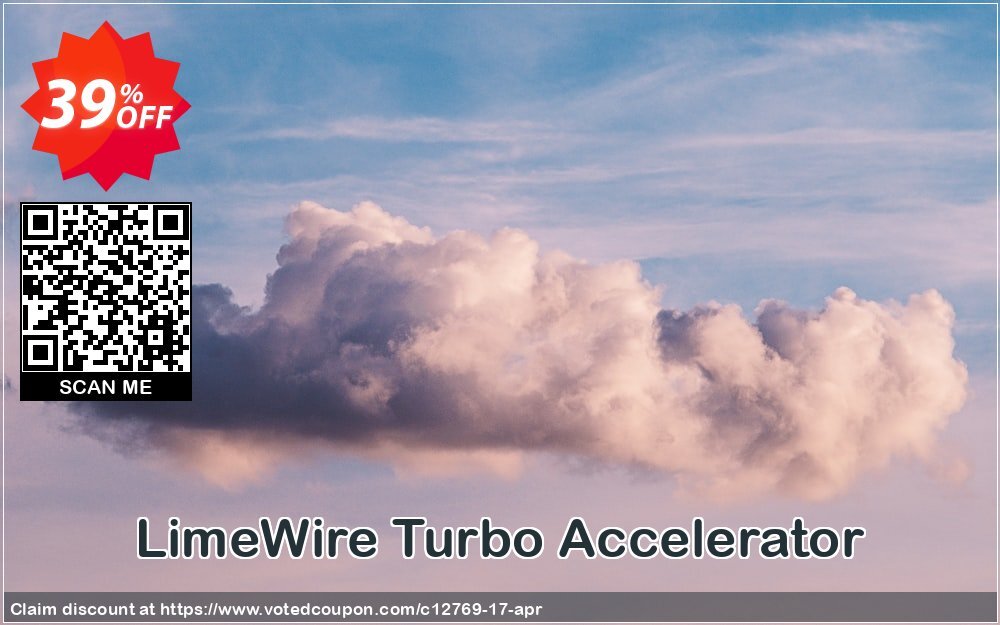 LimeWire Turbo Accelerator Coupon, discount 35% discount to any of our products. Promotion: 35% discount for any of our products