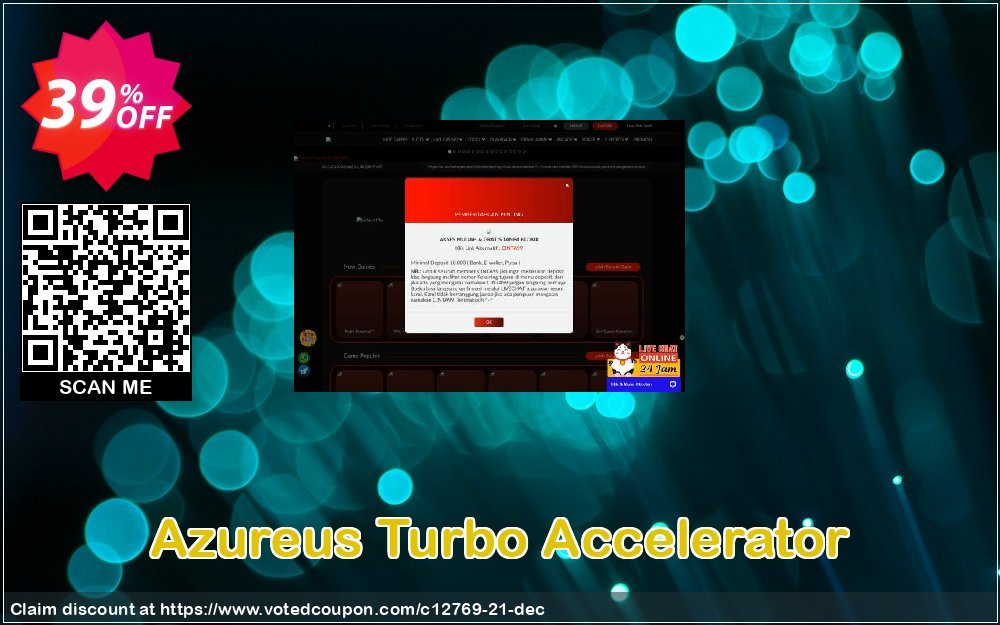 Azureus Turbo Accelerator Coupon, discount 35% discount to any of our products. Promotion: 35% discount for any of our products