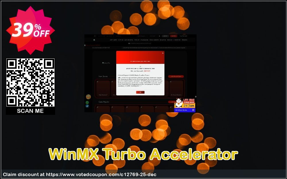 WinMX Turbo Accelerator Coupon, discount 35% discount to any of our products. Promotion: 35% discount for any of our products