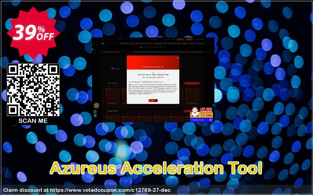 Azureus Acceleration Tool Coupon, discount 35% discount to any of our products. Promotion: 35% discount for any of our products