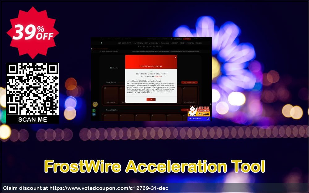 FrostWire Acceleration Tool Coupon, discount 35% discount to any of our products. Promotion: 35% discount for any of our products