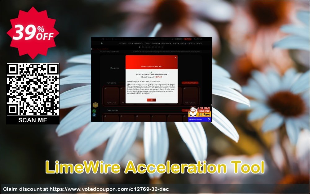 LimeWire Acceleration Tool Coupon, discount 35% discount to any of our products. Promotion: 35% discount for any of our products
