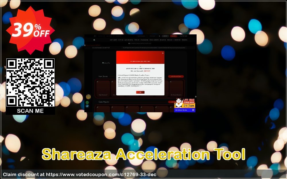 Shareaza Acceleration Tool Coupon, discount 35% discount to any of our products. Promotion: 35% discount for any of our products