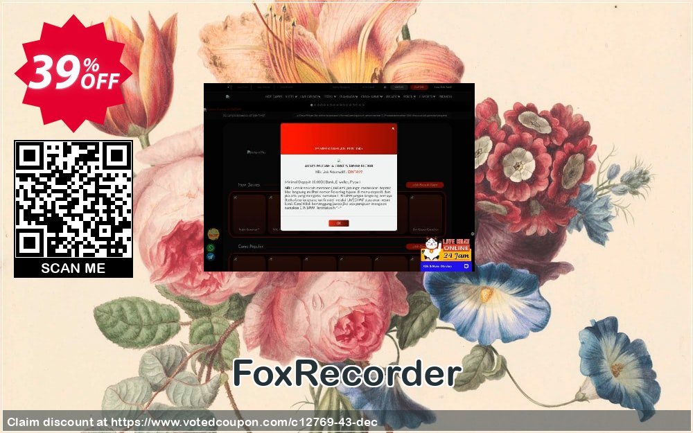 FoxRecorder Coupon, discount 35% discount to any of our products. Promotion: 35% discount for any of our products