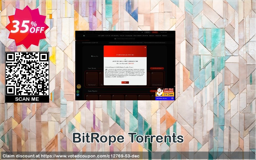 BitRope Torrents Coupon, discount 35% discount to any of our products. Promotion: 35% discount for any of our products