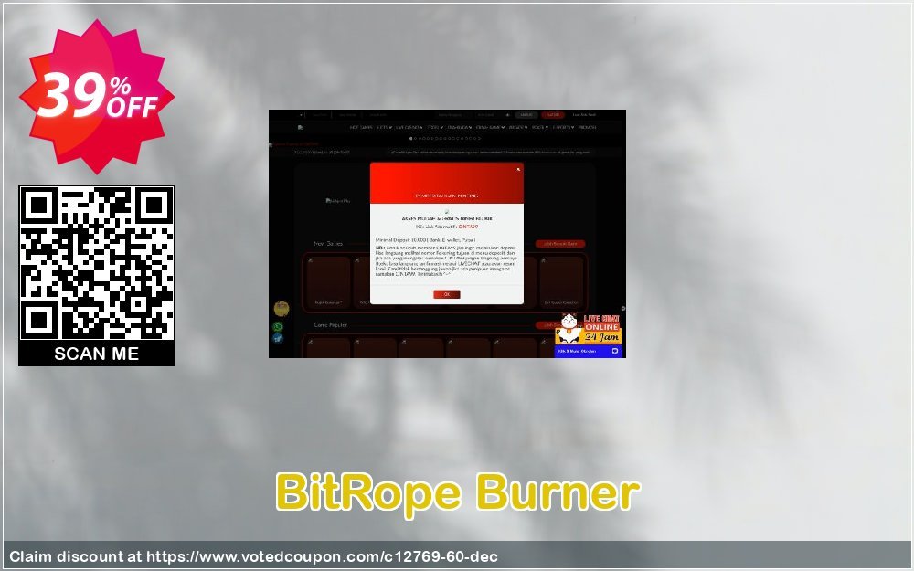 BitRope Burner Coupon, discount 35% discount to any of our products. Promotion: 35% discount for any of our products