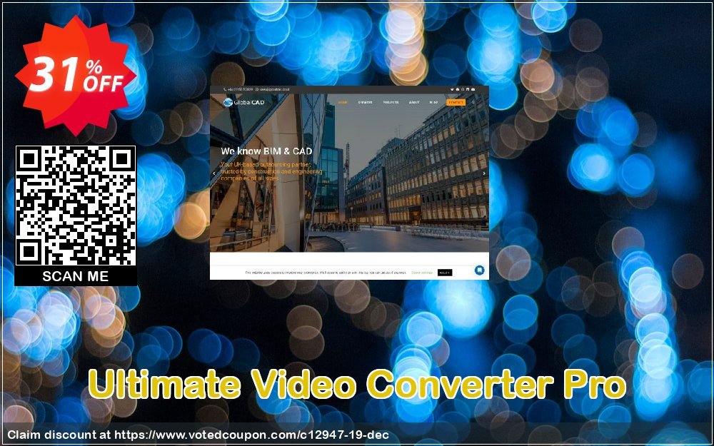 Ultimate Video Converter Pro Coupon, discount GlobalCAD promo code (12947). Promotion: GlobalCAD discount code(12947)