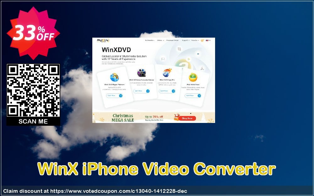 WinX iPhone Video Converter Coupon, discount WinX iPhone Video Converter fearsome deals code 2024. Promotion: fearsome deals code of WinX iPhone Video Converter 2024