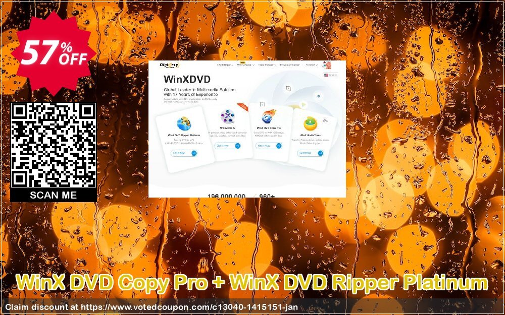 WinX DVD Copy Pro + WinX DVD Ripper Platinum Coupon Code Jun 2023, 57% OFF - VotedCoupon