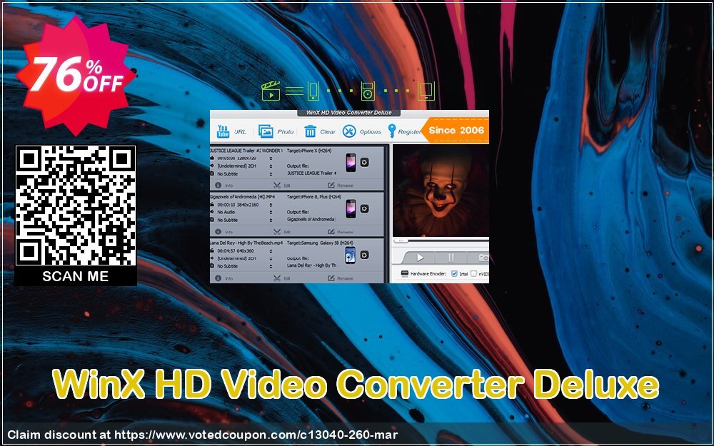 WinX HD Video Converter Deluxe Coupon, discount 75% OFF WinX HD Video Converter Deluxe, verified. Promotion: Exclusive promo code of WinX HD Video Converter Deluxe, tested & approved