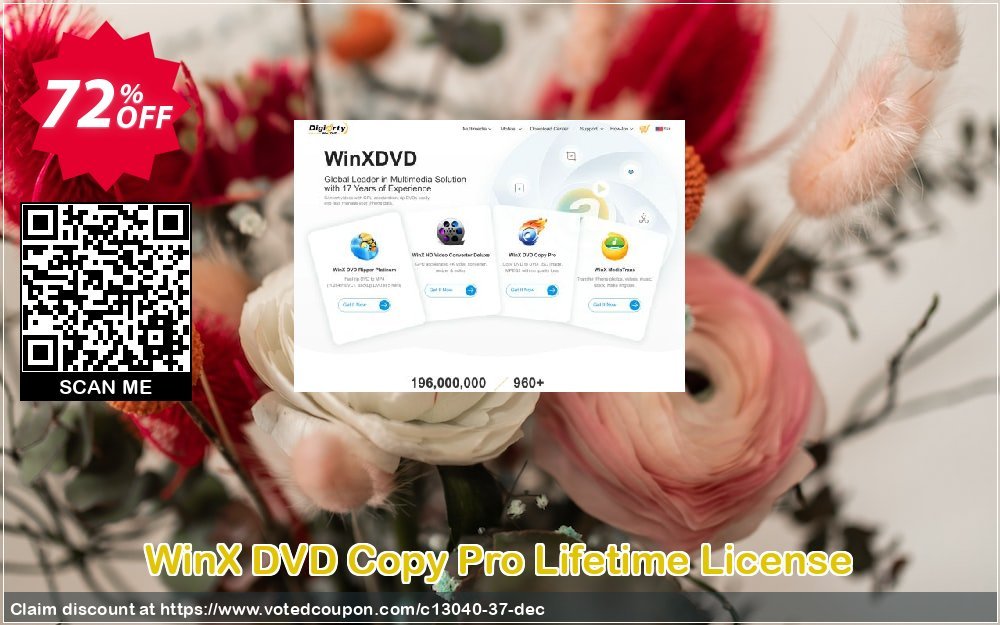 WinX DVD Copy Pro Lifetime Plan Coupon, discount 71% OFF WinX DVD Copy Pro Lifetime License, verified. Promotion: Exclusive promo code of WinX DVD Copy Pro Lifetime License, tested & approved