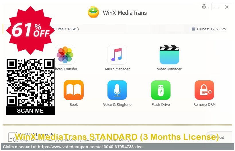 WinX MediaTrans STANDARD, 3 Months Plan  Coupon, discount 76% OFF WinX MediaTrans (3 Months License), verified. Promotion: Exclusive promo code of WinX MediaTrans (3 Months License), tested & approved