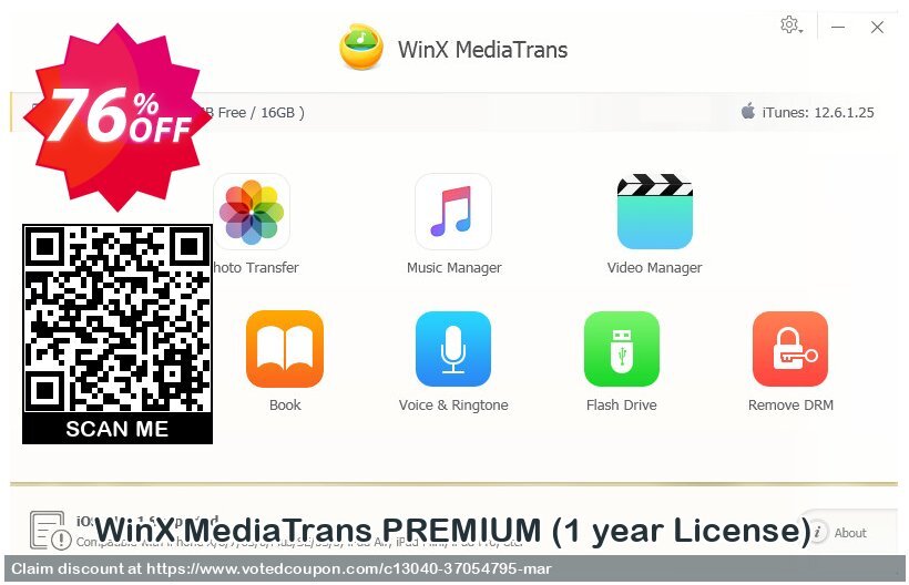 WinX MediaTrans PREMIUM, Yearly Plan  Coupon, discount 76% OFF WinX MediaTrans (1 year License), verified. Promotion: Exclusive promo code of WinX MediaTrans (1 year License), tested & approved