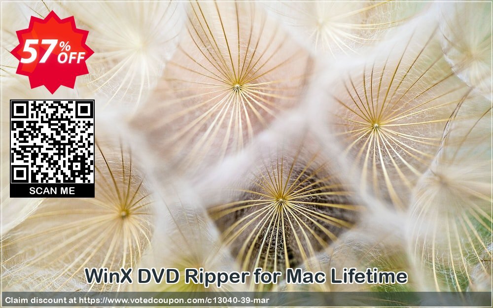 WinX DVD Ripper for MAC Lifetime Coupon Code May 2024, 57% OFF - VotedCoupon