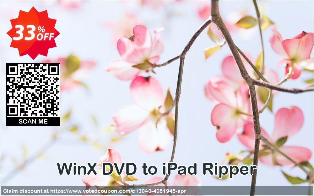 WinX DVD to iPad Ripper Coupon Code May 2024, 33% OFF - VotedCoupon