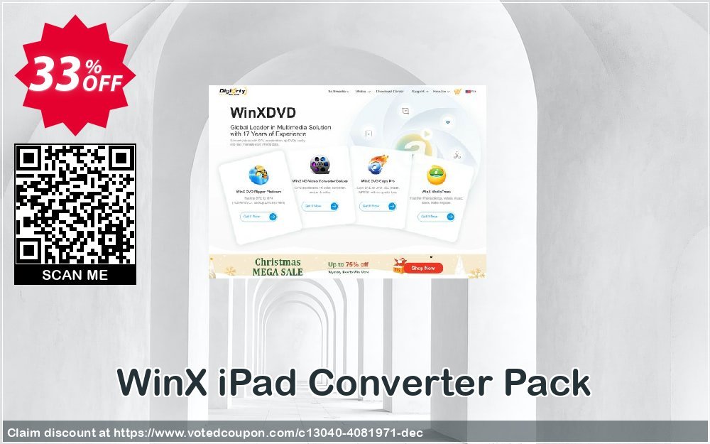 WinX iPad Converter Pack Coupon, discount WinX iPad Converter Pack staggering sales code 2024. Promotion: staggering sales code of WinX iPad Converter Pack 2024