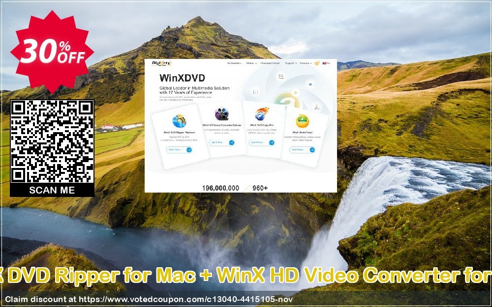 WinX DVD Ripper for MAC + WinX HD Video Converter for MAC Coupon, discount (WinX DVD Ripper for Mac + WinX HD Video Converter for Mac) Bundle stirring promo code 2023. Promotion: stirring promo code of (WinX DVD Ripper for Mac + WinX HD Video Converter for Mac) Bundle 2023