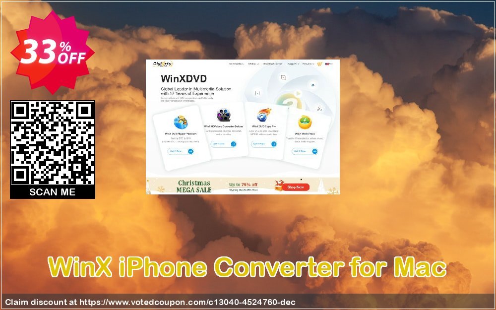 WinX iPhone Converter for MAC Coupon, discount WinX iPhone Converter for Mac hottest promo code 2024. Promotion: hottest promo code of WinX iPhone Converter for Mac 2024