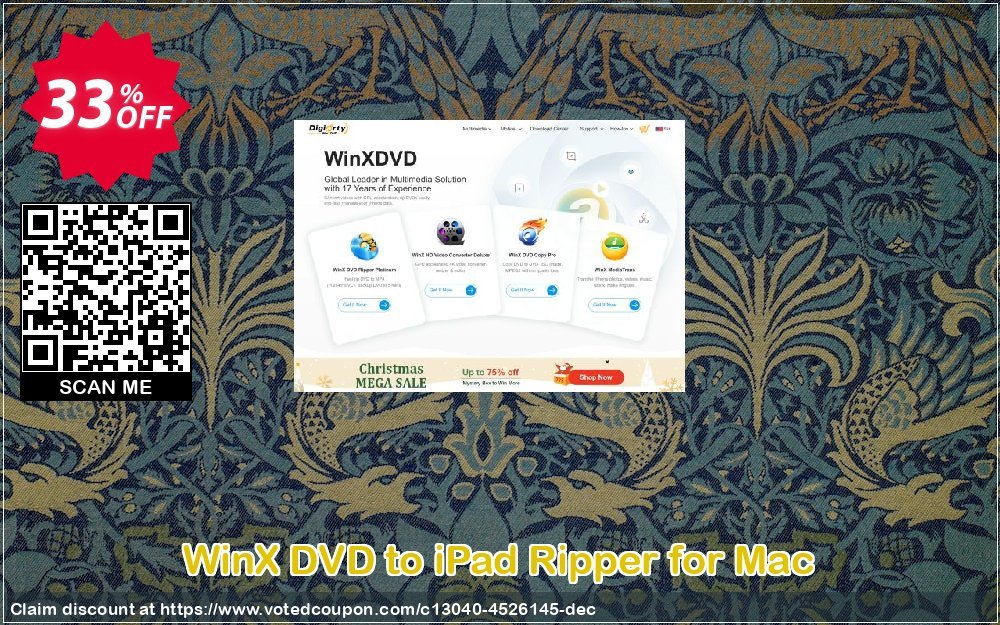 WinX DVD to iPad Ripper for MAC Coupon Code May 2024, 33% OFF - VotedCoupon