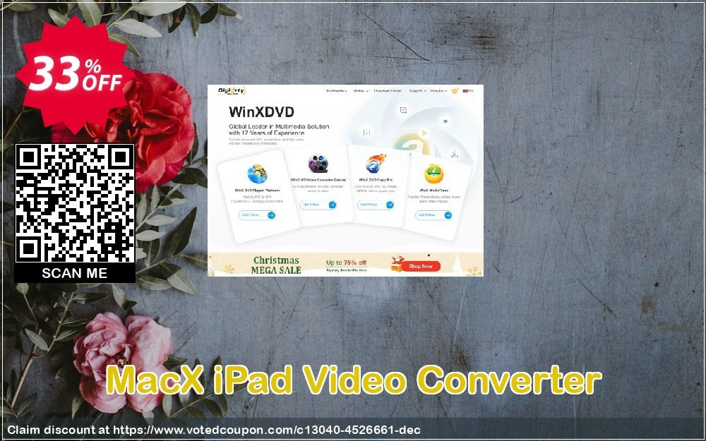 MACX iPad Video Converter Coupon, discount MacX iPad Video Converter marvelous deals code 2024. Promotion: marvelous deals code of MacX iPad Video Converter 2024