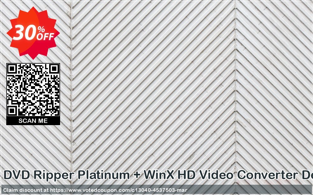 WinX DVD Ripper Platinum + WinX HD Video Converter Deluxe Coupon, discount WinX DVD Ripper Platinum + WinX HD Video Converter Deluxe special sales code 2024. Promotion: special sales code of WinX DVD Ripper Platinum + WinX HD Video Converter Deluxe 2024